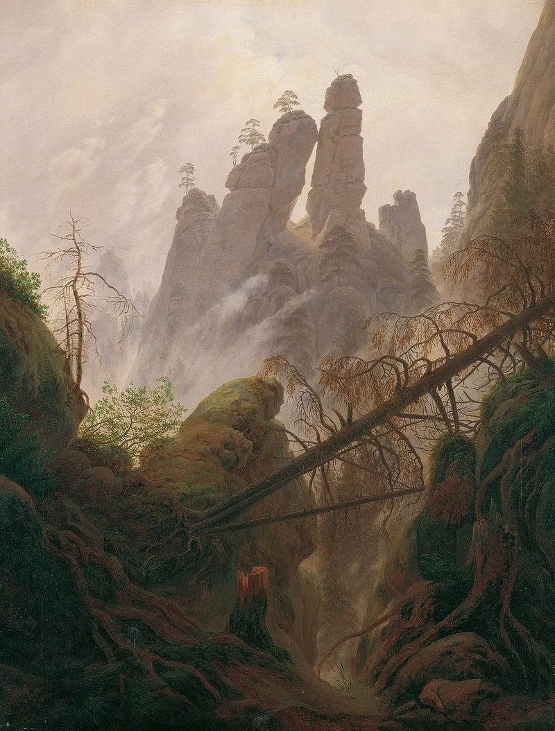 Klipplandskap i Elbsandsteingebirge - Caspar David Friedrich