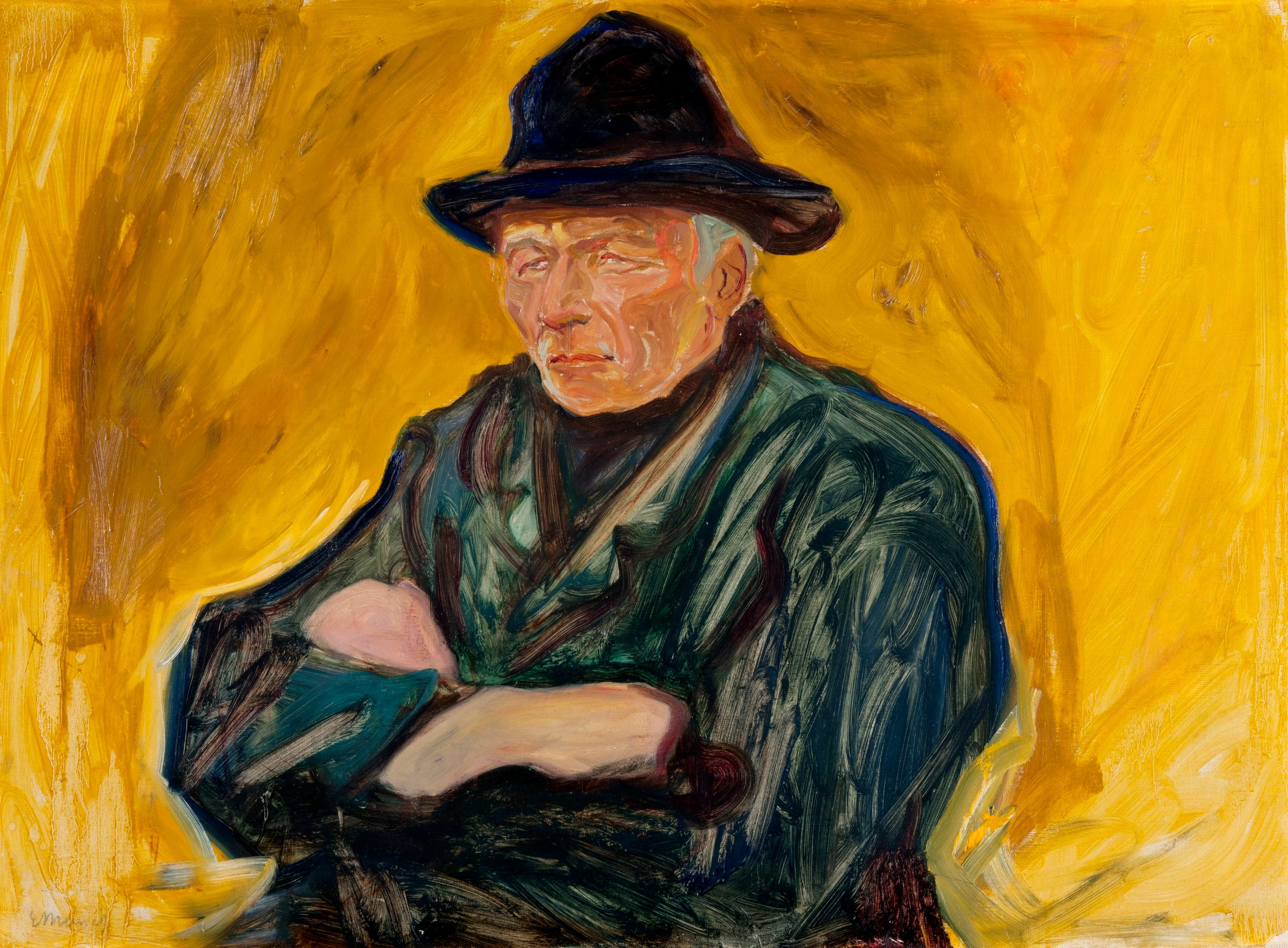 Fiskare på en gul bakgrund - Edvard Munch