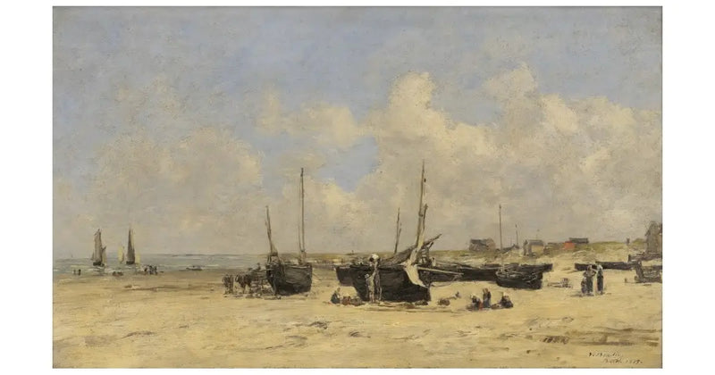 Berckstrand vid lågvatten - Eugène Boudin