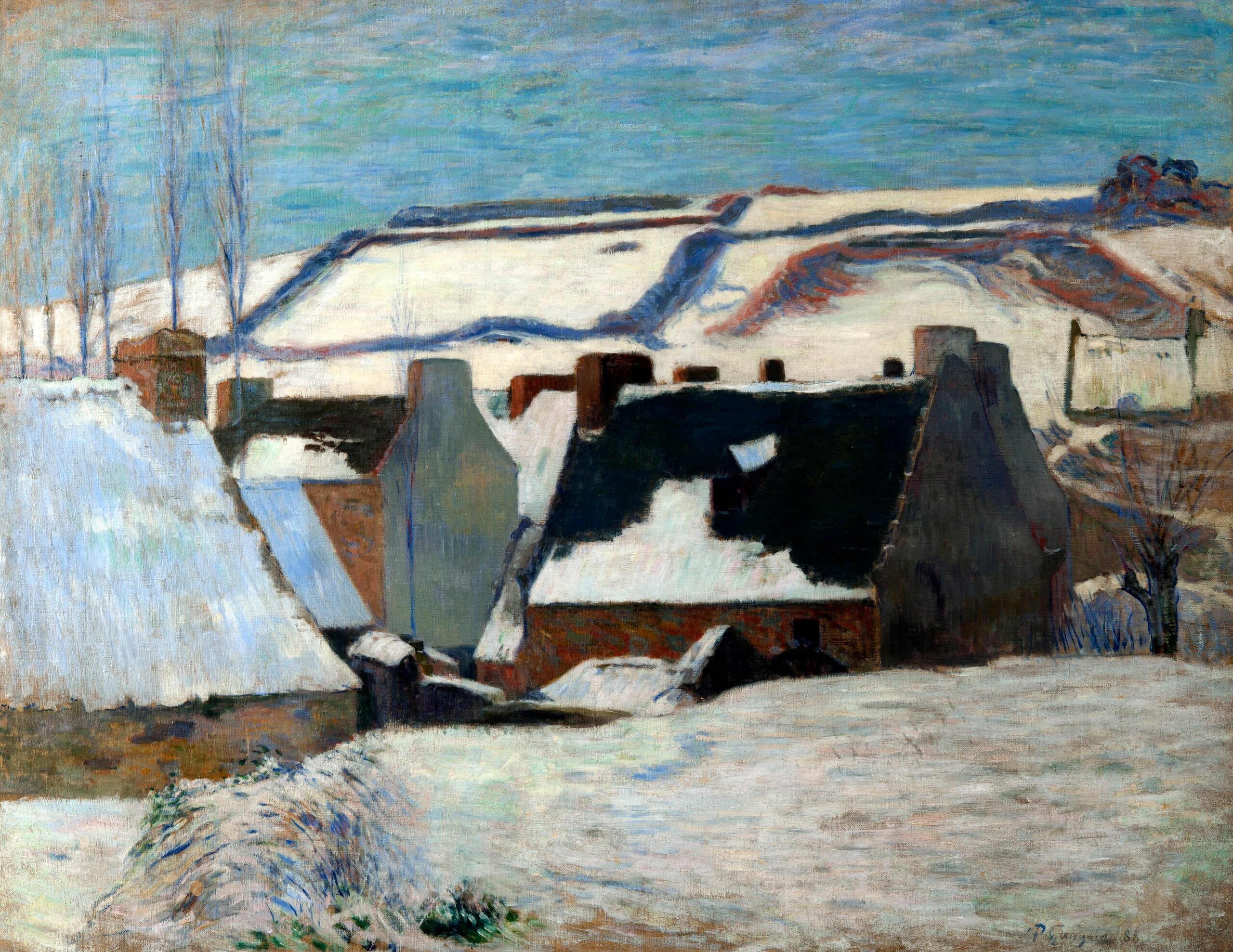 Pont-Aven under snön - Paul Gauguin