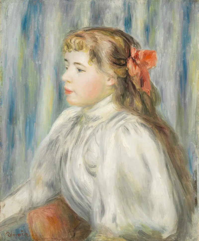 Porträtt av en ung kvinna - Pierre-Auguste Renoir