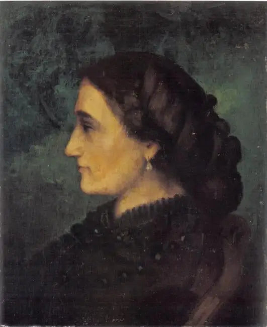 Porträtt av Madame Joliclerc - Gustave Courbet