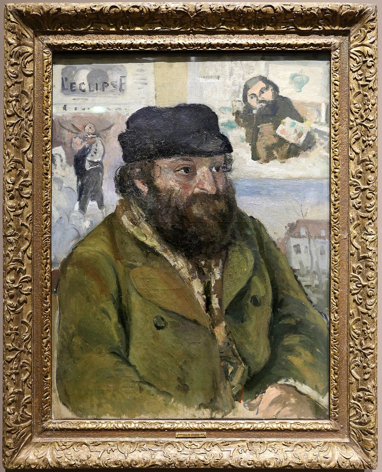 Porträtt av Paul Cézanne - Camille Pissarro