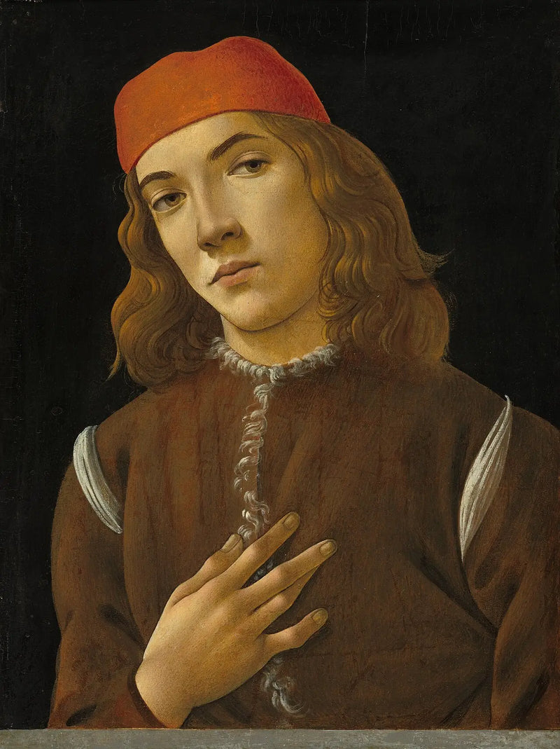 Porträtt av en ung man - Sandro Botticelli