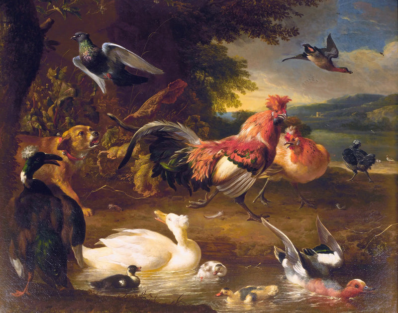 Höns och ankor - Melchior de Hondecoeter