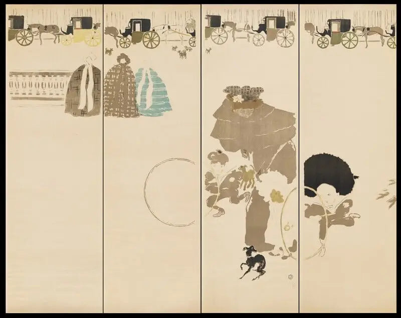 Nanny Promenade, Fiacre Frieze - Pierre Bonnard