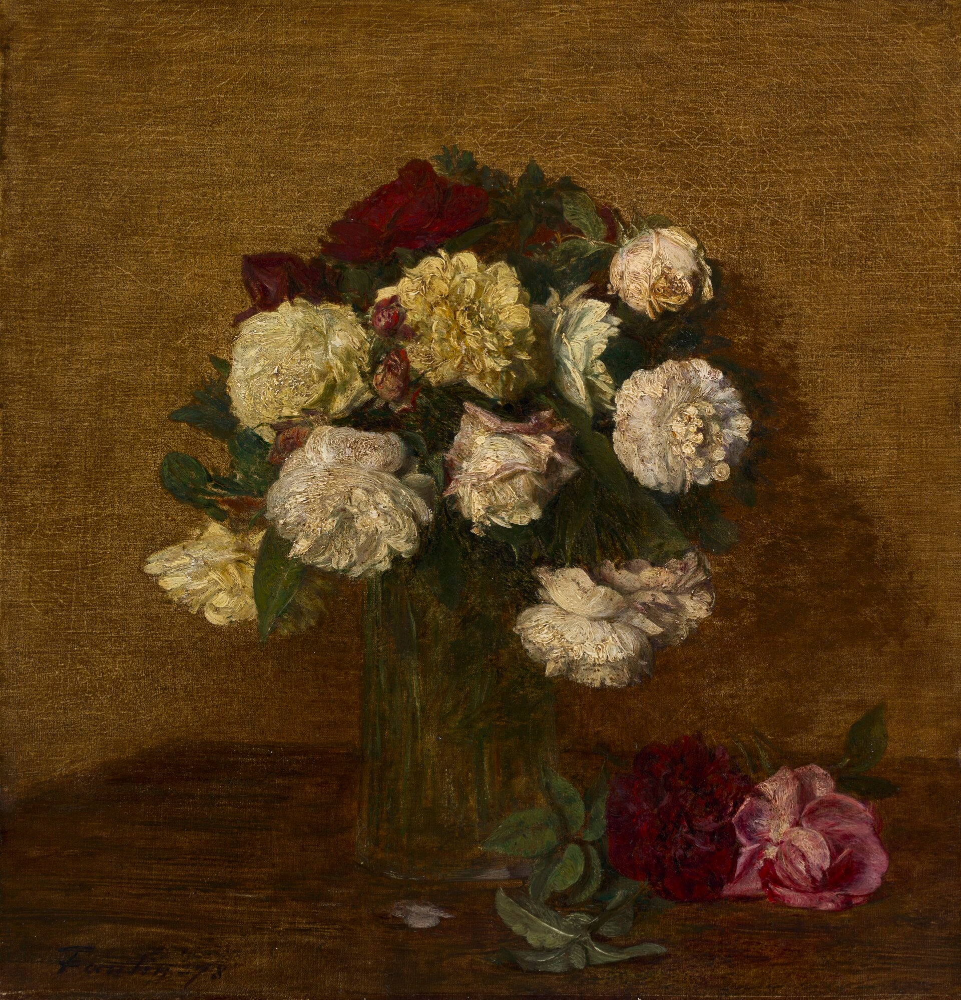 Roses dans un vase - Henri Fantin-Latour