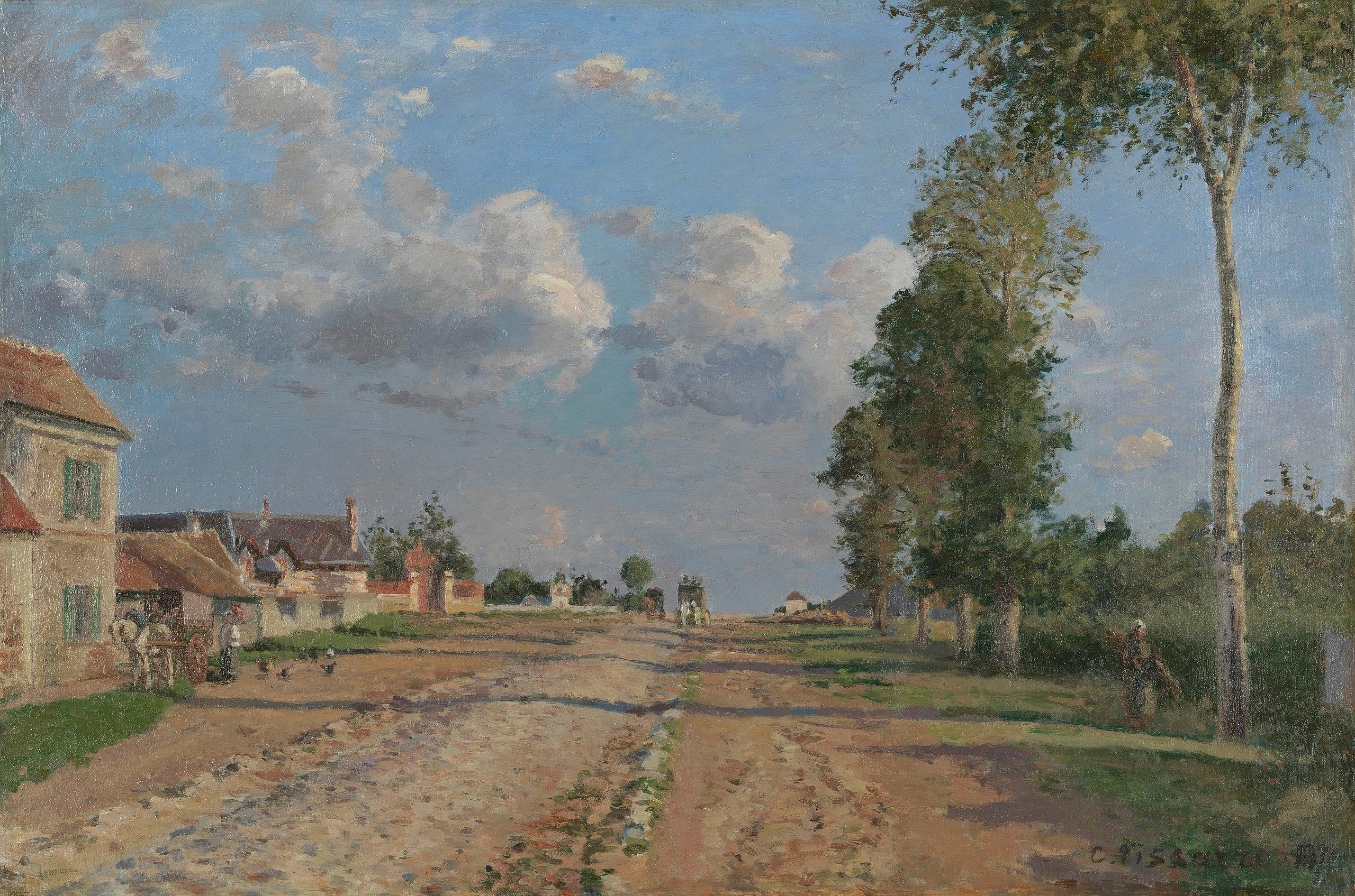 Reproduction du tableau « Route de Versailles, Rocquencourt - Camille Pissarro » par Alpha Reproduction en peinture à l’huile