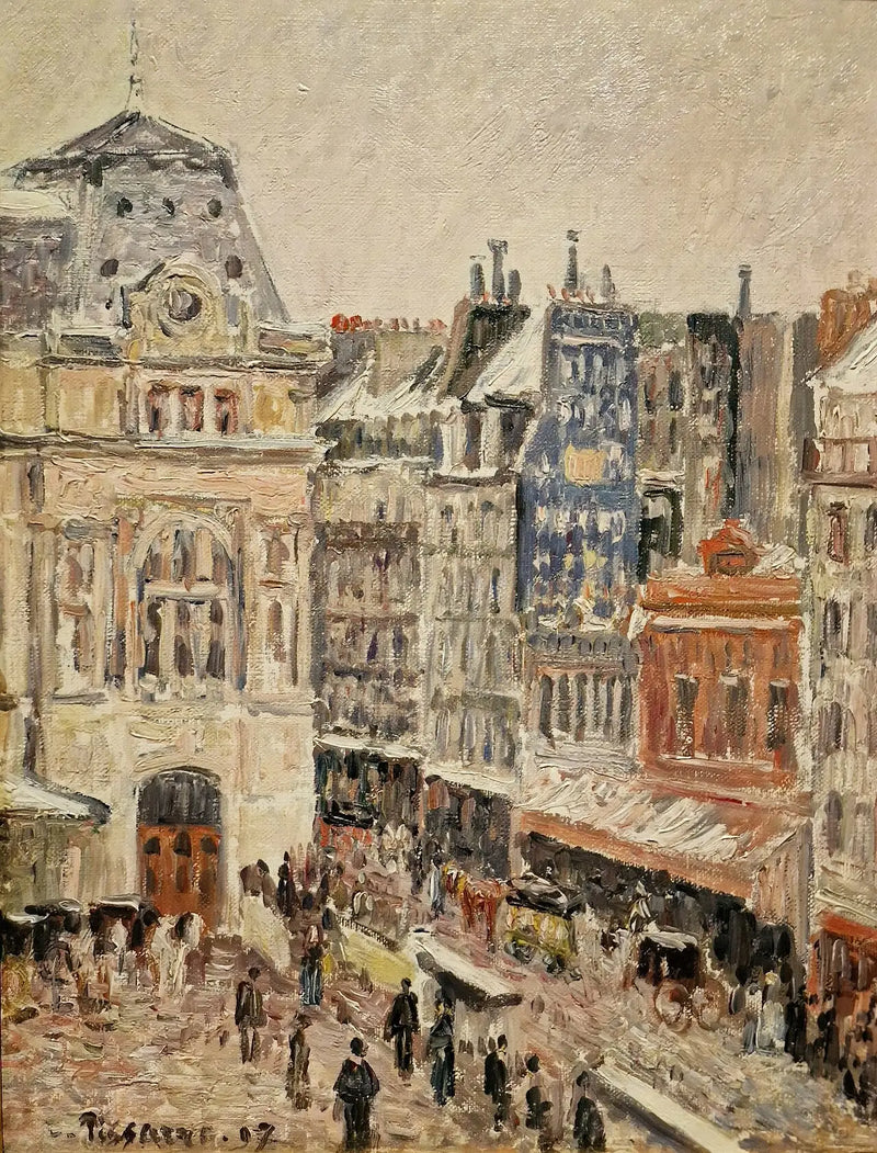 Rue d'Amsterdam och Gare Saint-Lazare - Camille Pissarro