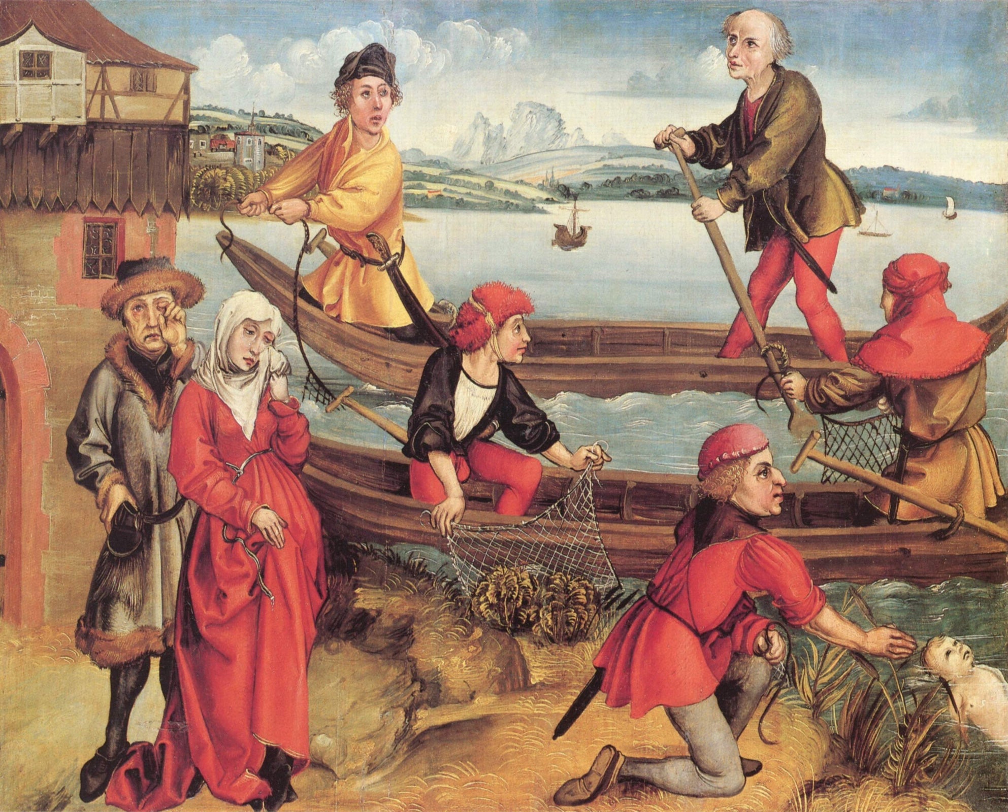 Mirakulös räddning av den drunknade pojken i Bregenz - Albrecht Dürer