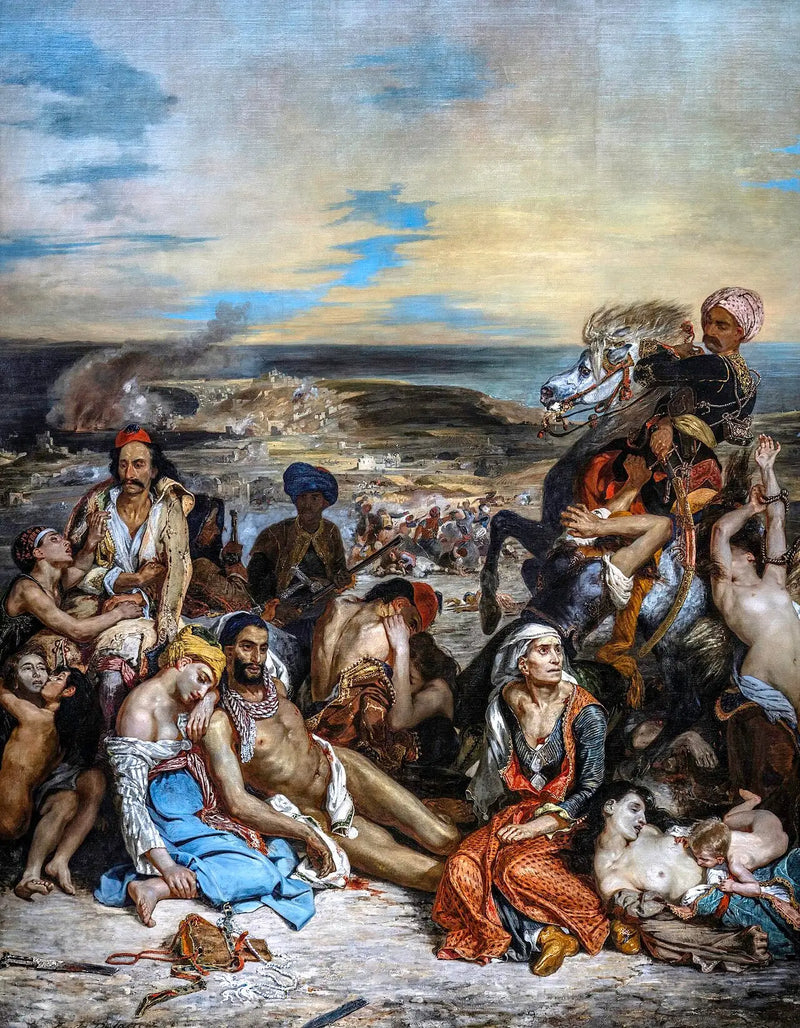 Scener från massakrerna i Chios - Eugène Delacroix