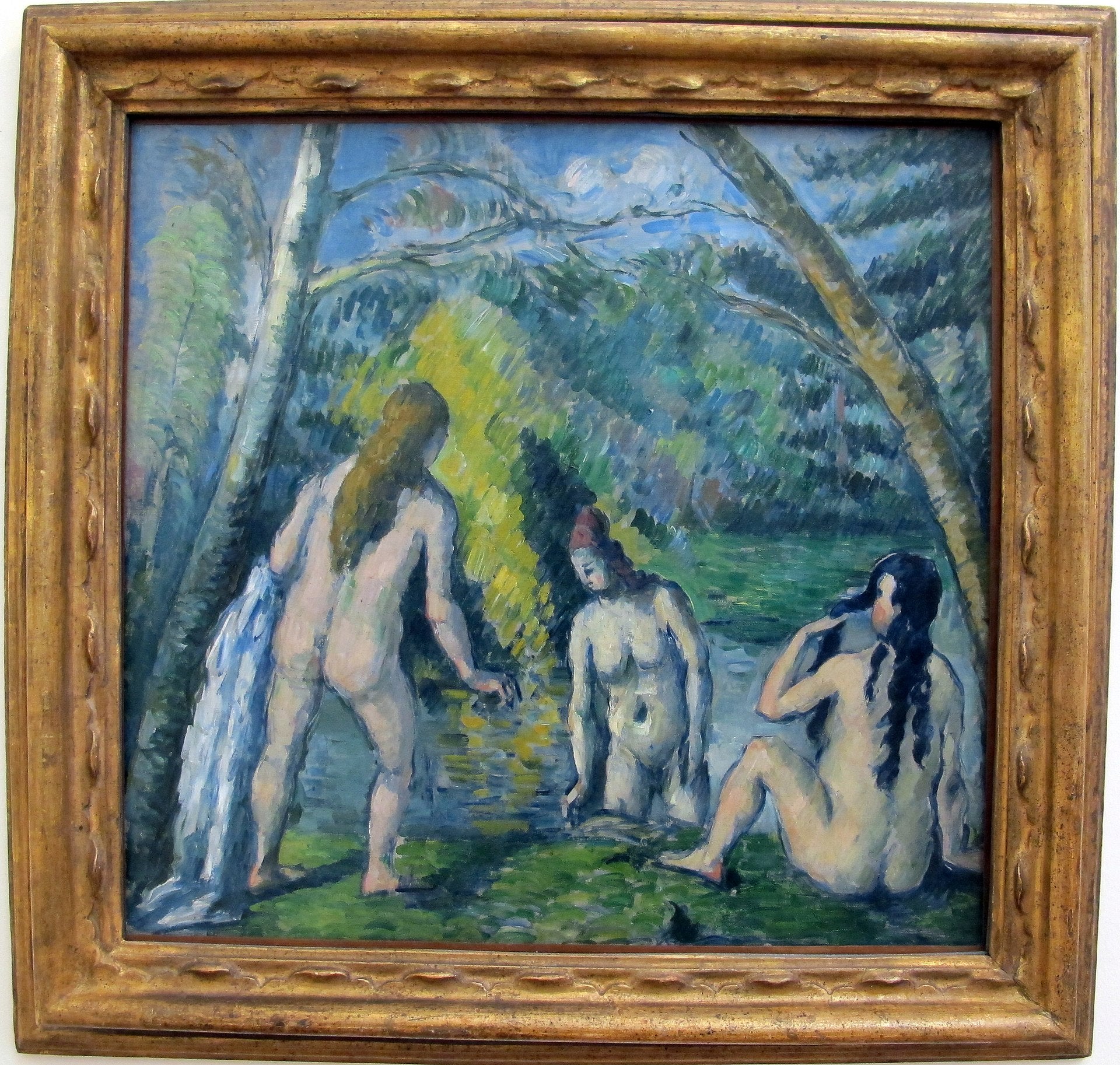 Tre badande kvinnor - Paul Cézanne