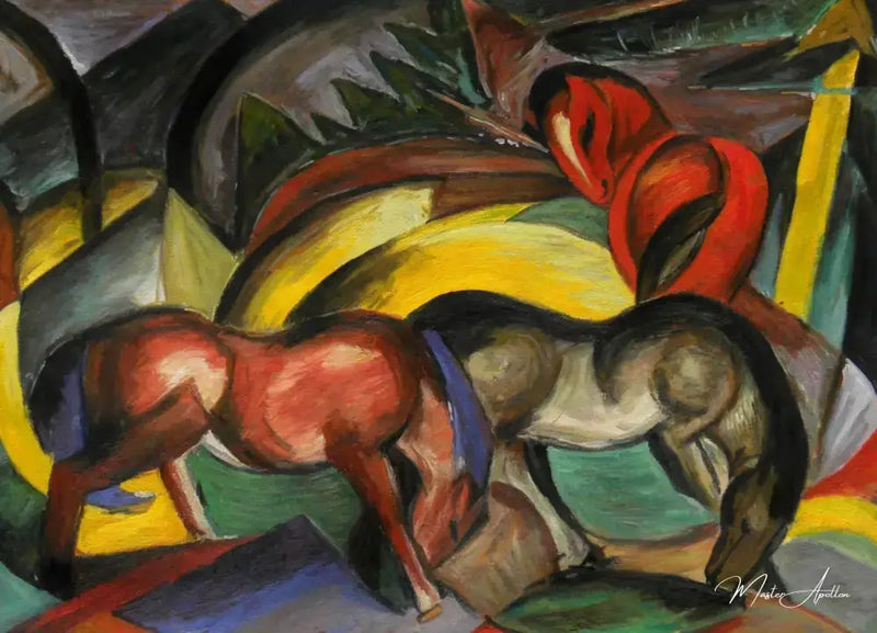 Tre hästar I - Franz Marc