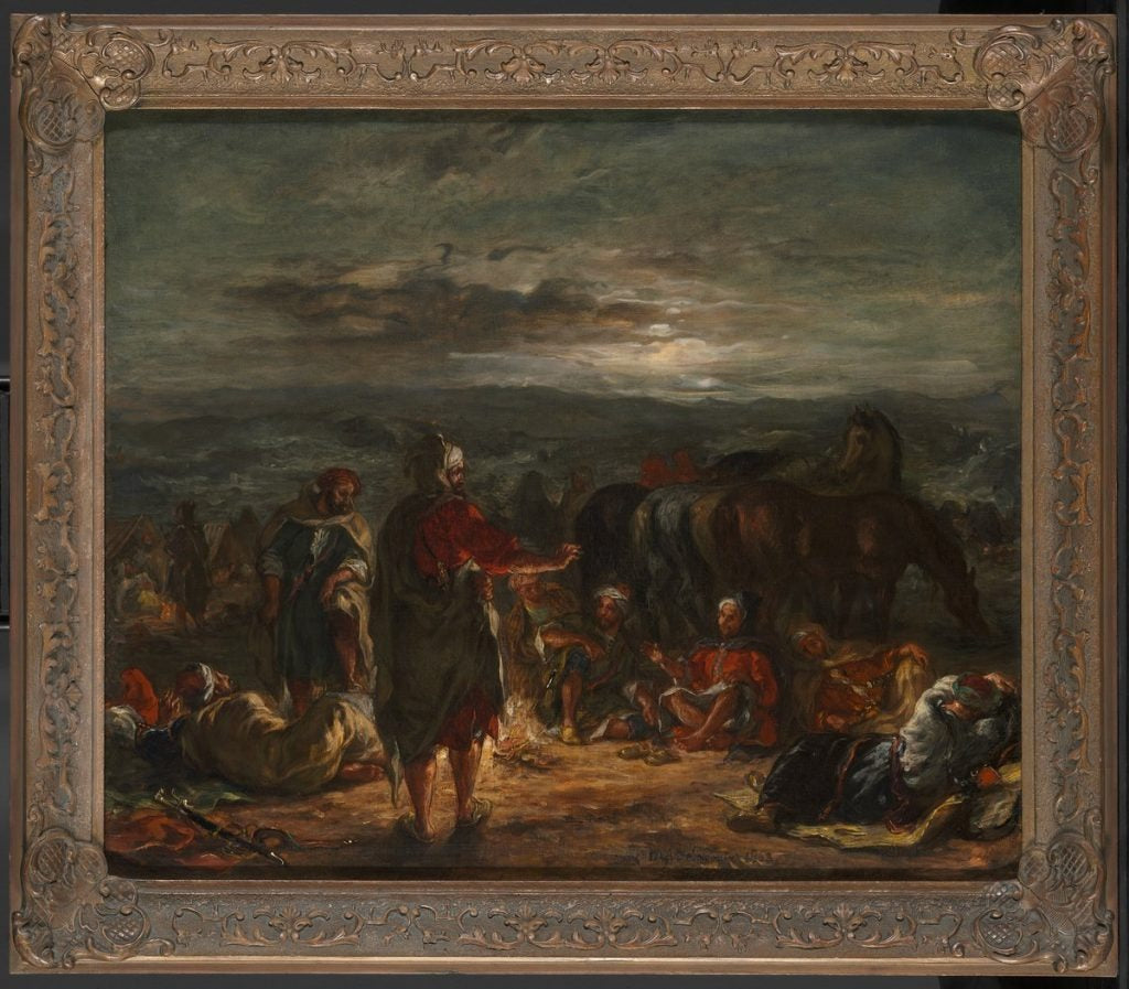 Ett arabiskt läger på natten - Eugène Delacroix