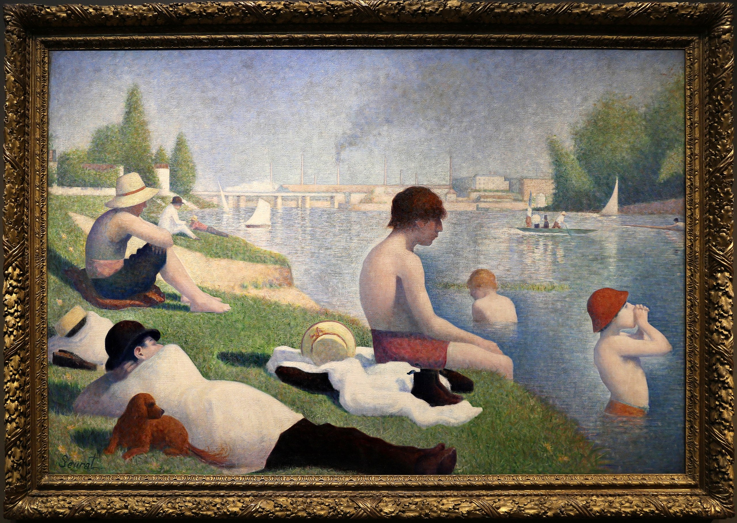 Ett bad i Asnières - Georges Seurat