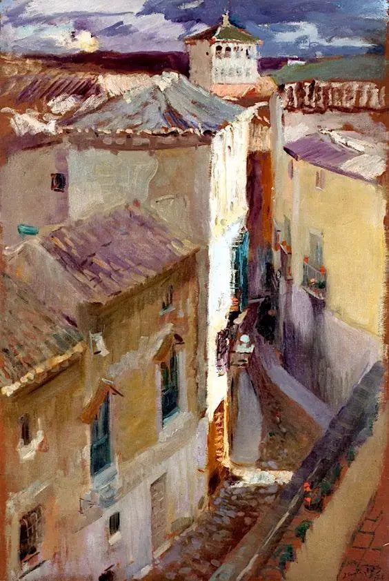 En gata i Toledo (Una Calle de Toledo) - Joaquín Sorolla