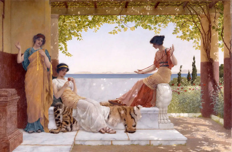 På balkongen - John William Godward