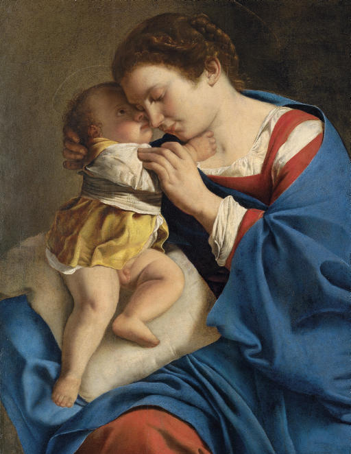 Madonna med barnet - Orazio Gentileschi