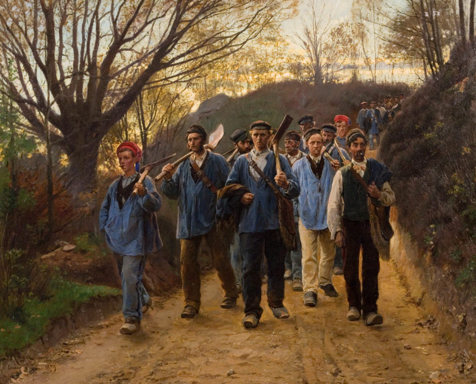Franska skogshuggare åter från arbetet - Peder Severin Krøyer