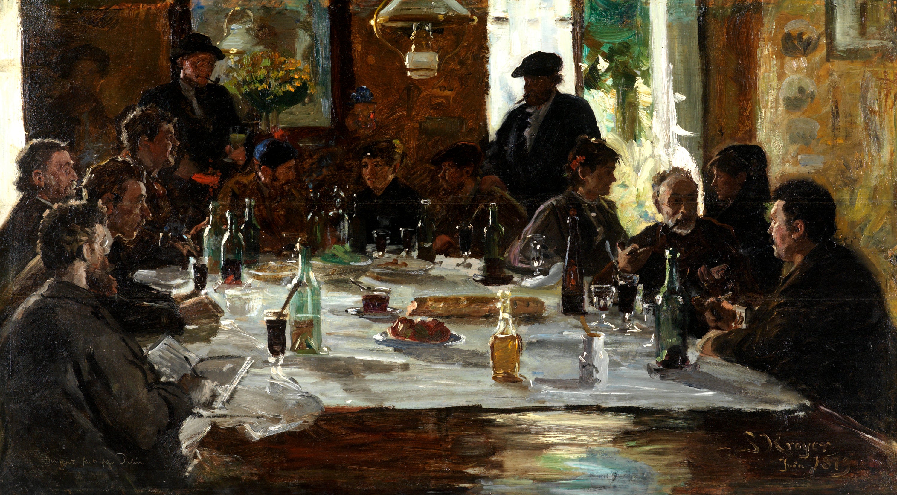 Konstnärernas lunch. Cernay-la-Ville - Peder Severin Krøyer