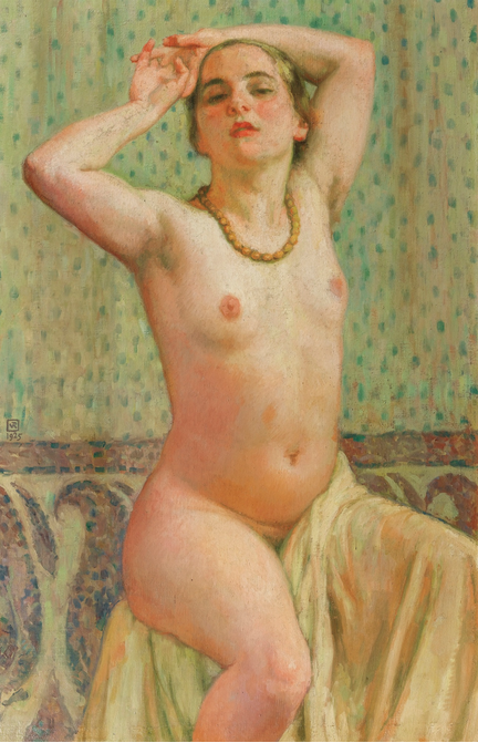 Paquita med halsband - Théodore van Rysselberghe