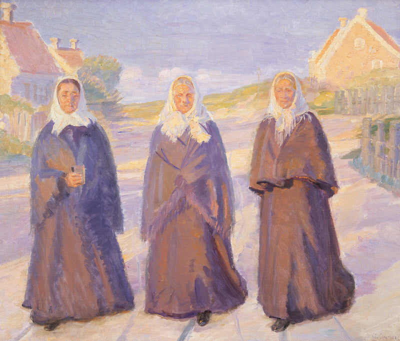 På väg till kyrkan - Anna Ancher
