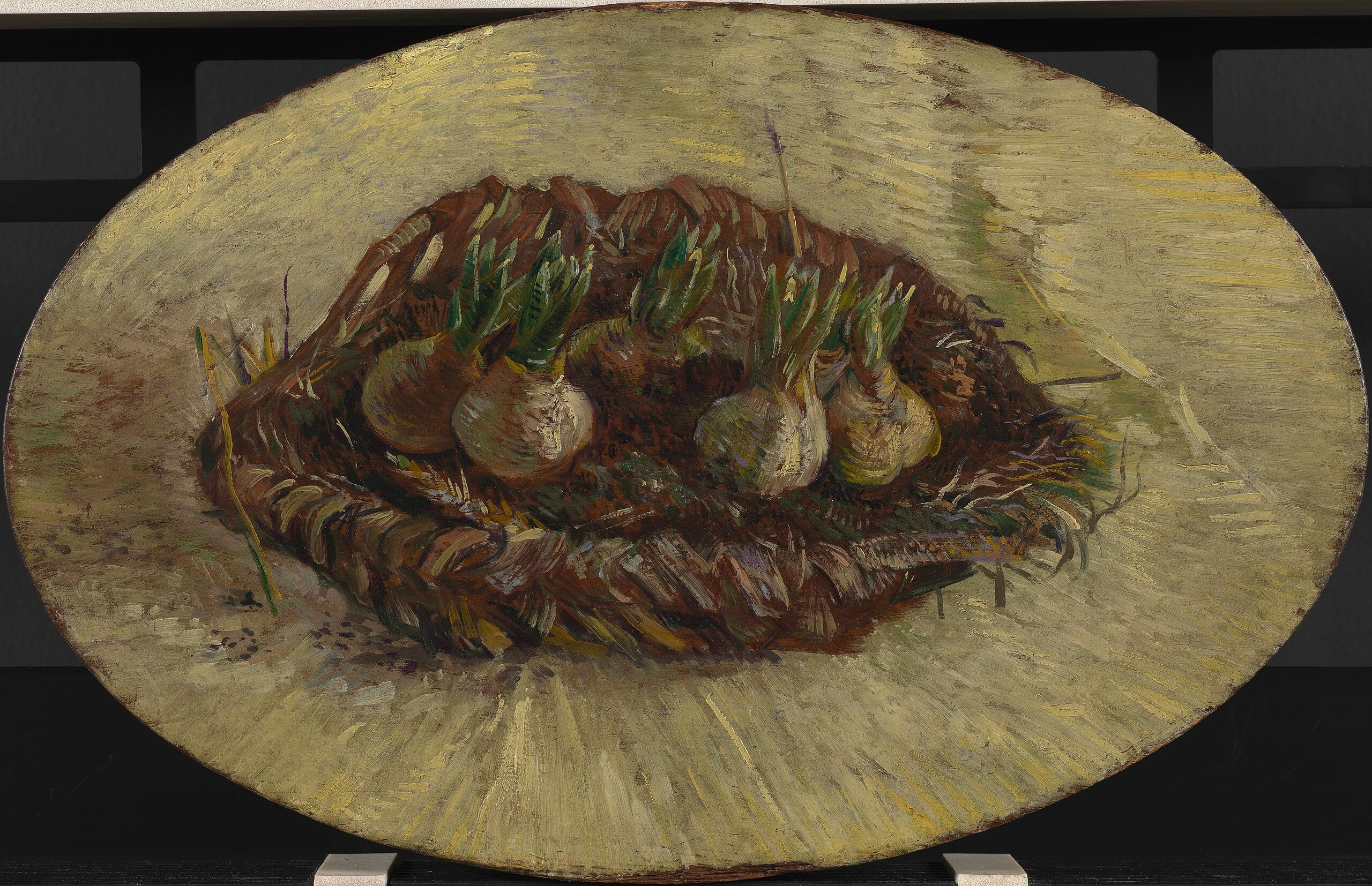 Reproduction du tableau « Panier de bulbes de jacinthes - Vincent van Gogh » par Alpha Reproduction en peinture à l’huile