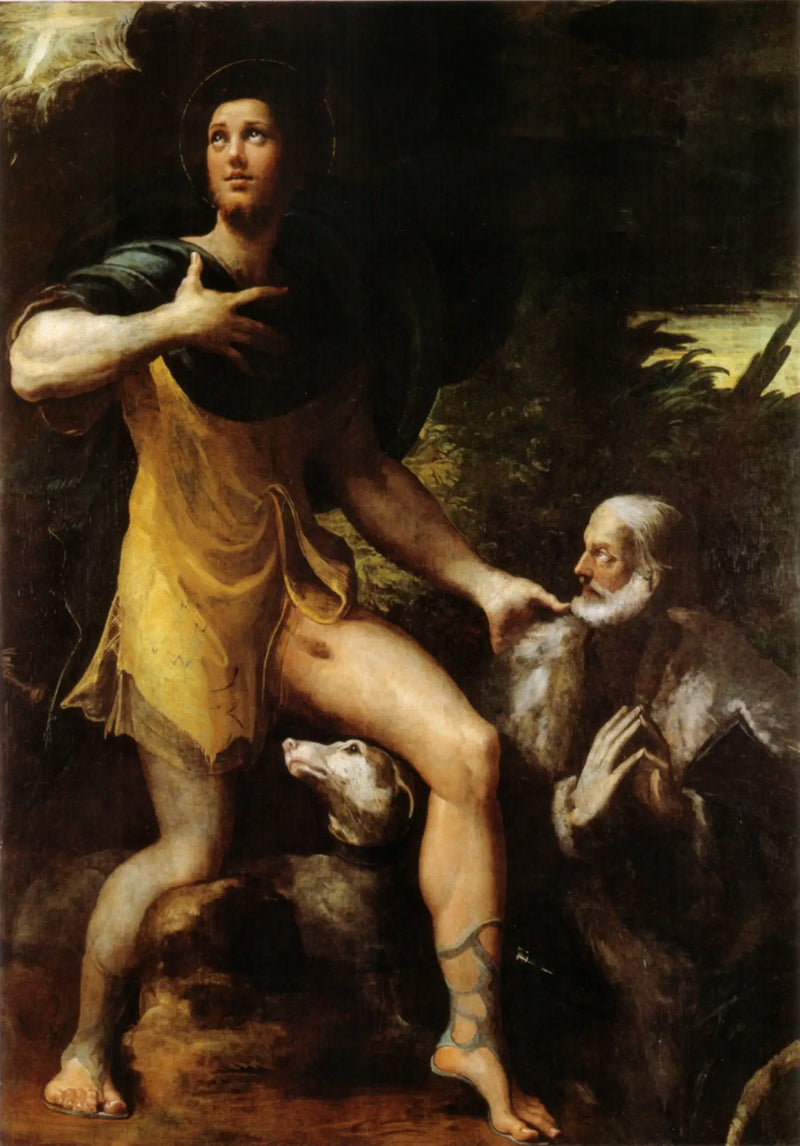 Saint Roch och en donator - Parmigianino