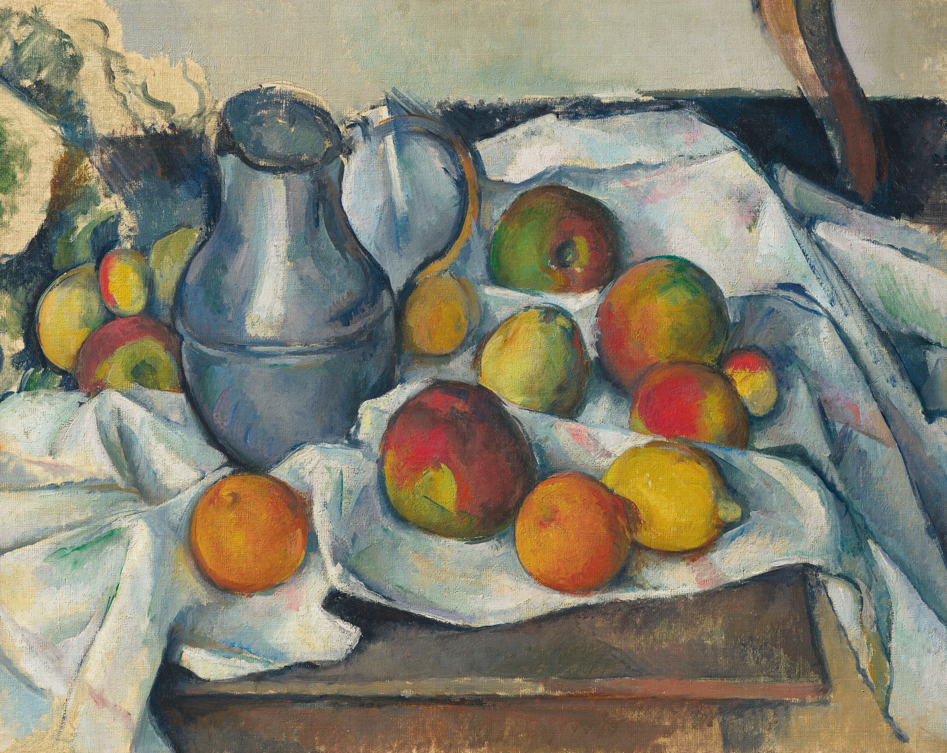 Kittel och frukter - Paul Cézanne