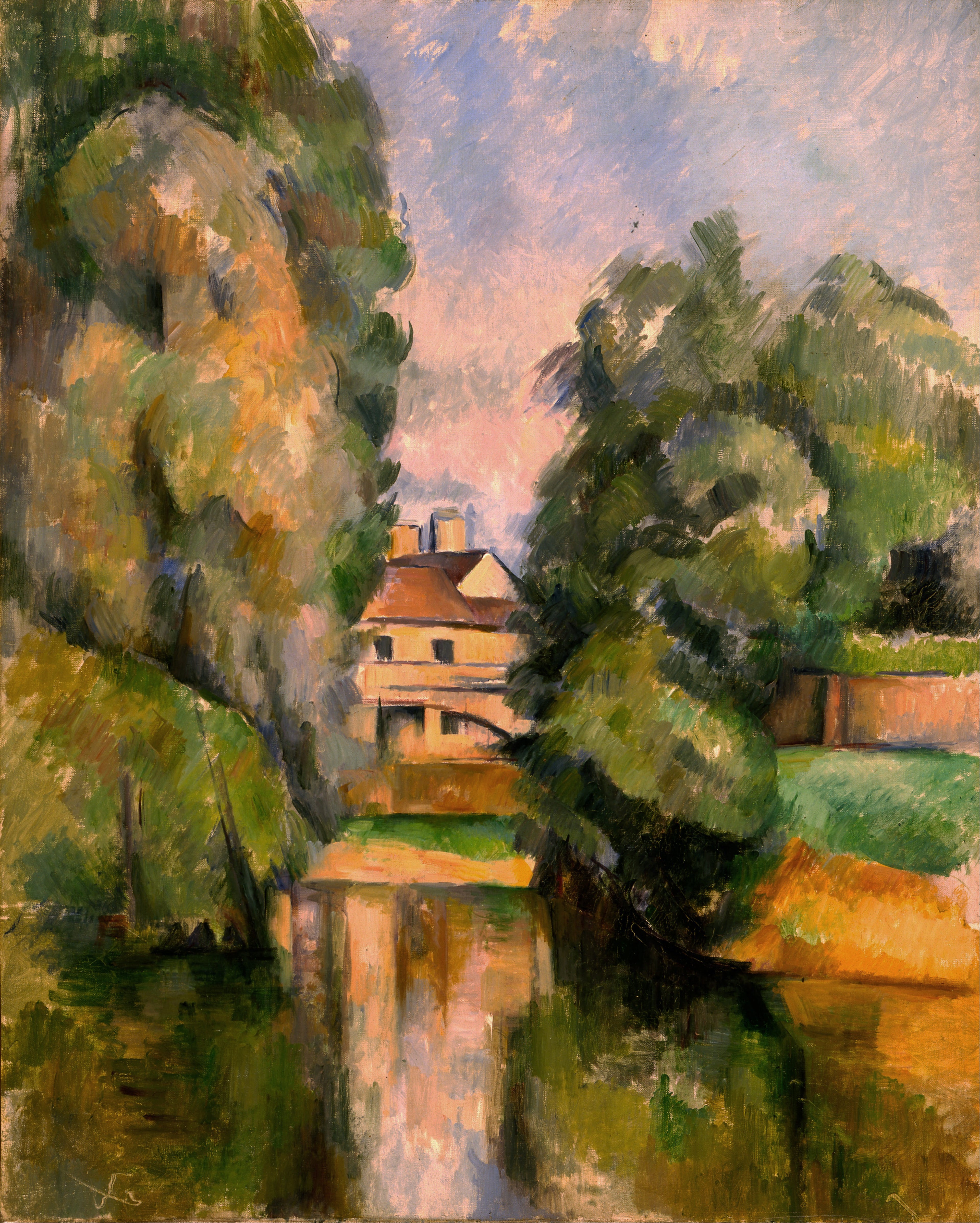 Reproduction du tableau « Le Moulin brûlé à Maisons-Alfort - Paul Cézanne » par Alpha Reproduction en peinture à l’huile