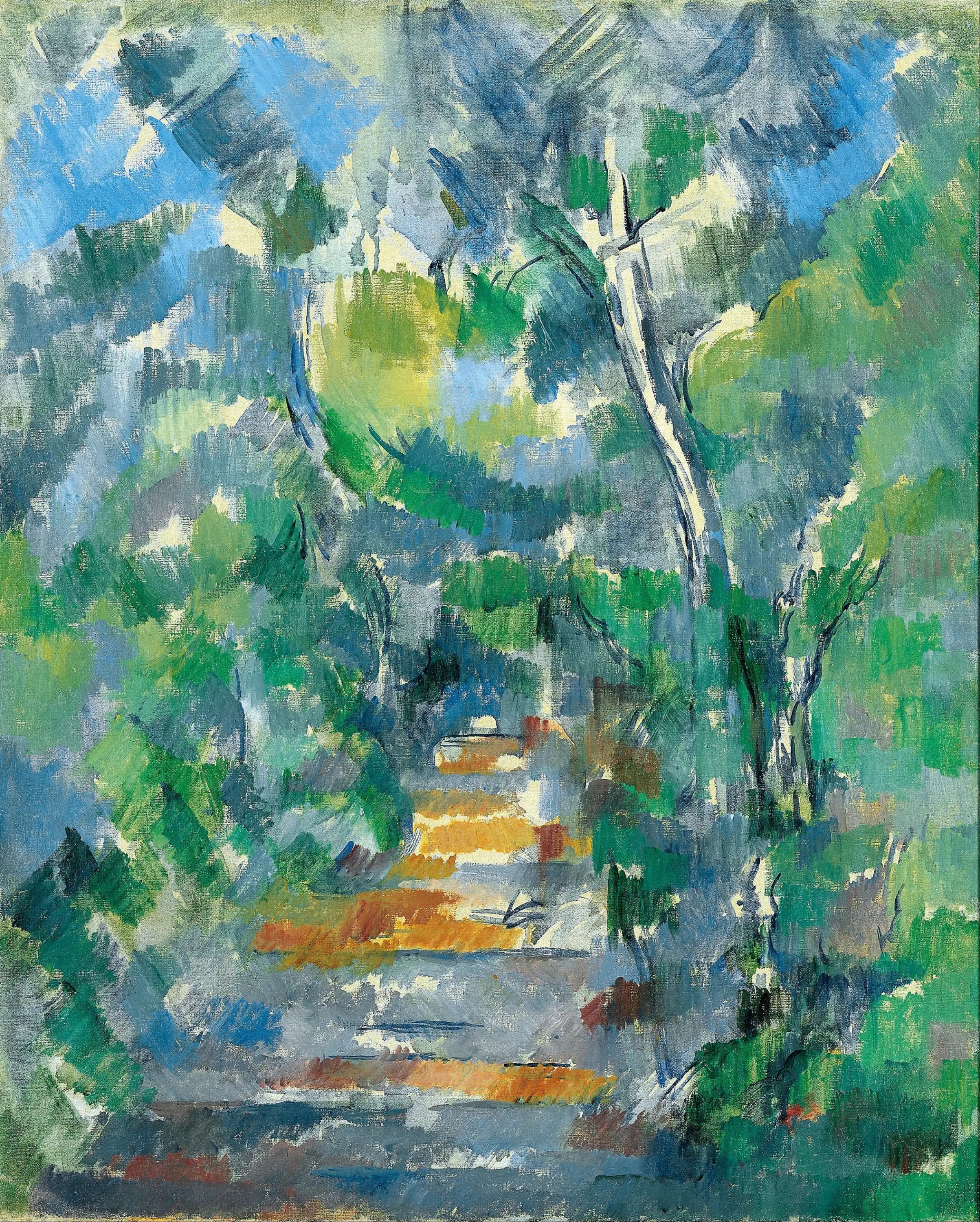 Reproduction du tableau « Sous-bois provençal - Paul Cézanne » par Alpha Reproduction en peinture à l’huile