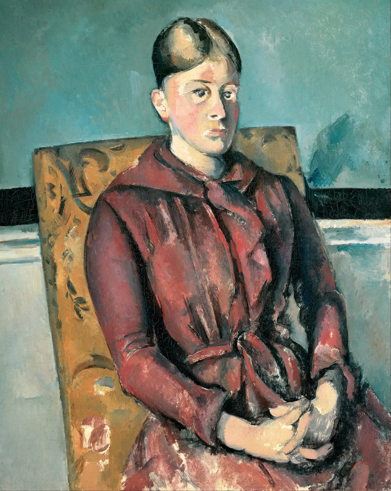 Madame Cézanne i en gul fåtölj - Paul Cézanne