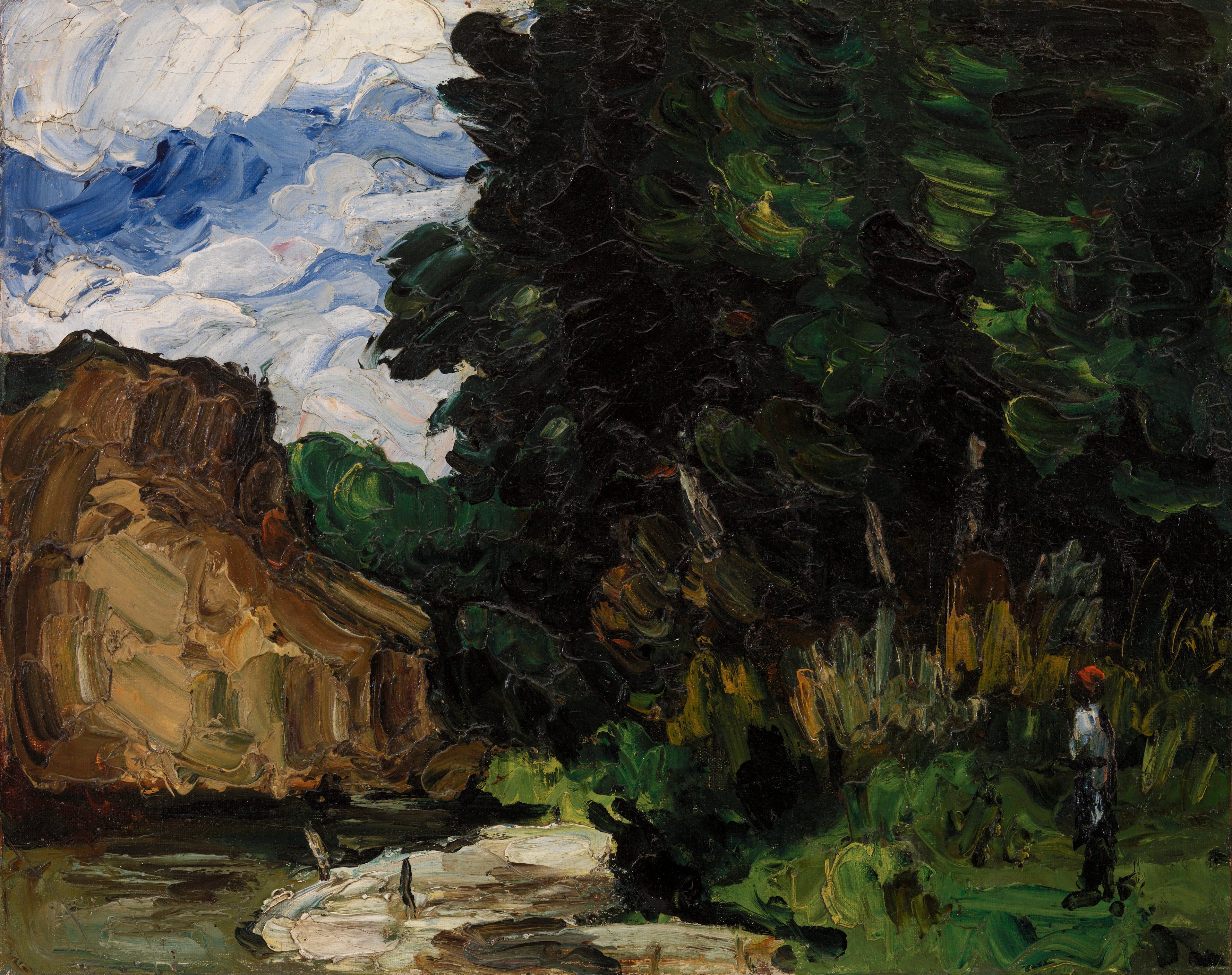 Reproduction du tableau « Coin de rivière - Paul Cézanne » par Alpha Reproduction en peinture à l’huile