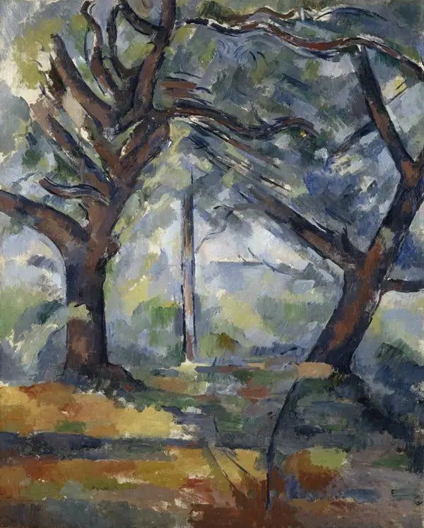 De stora träden - Paul Cézanne