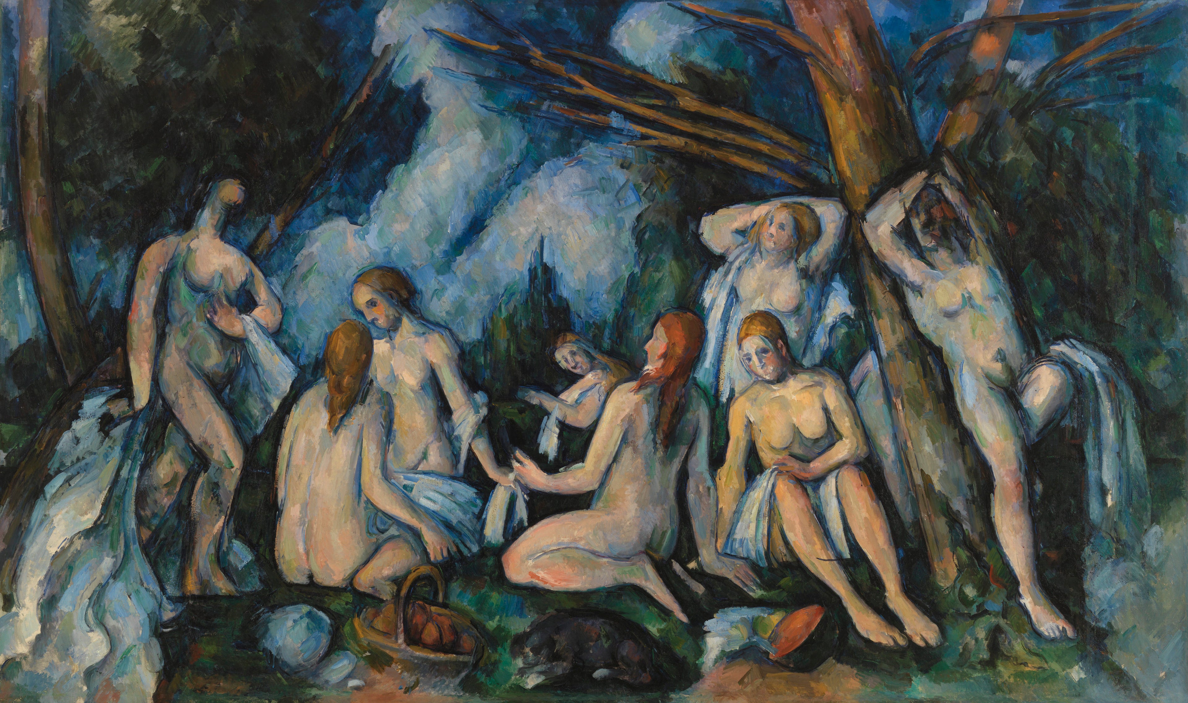 De stora badande - Paul Cézanne