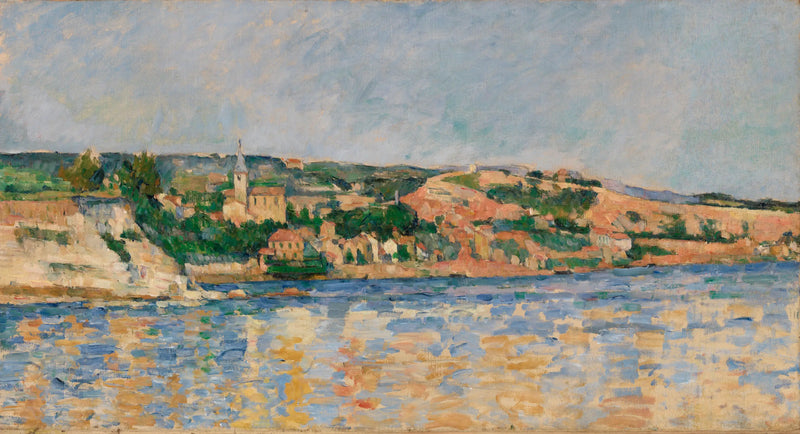 Byn l'Estaque sedd från havet - Paul Cézanne