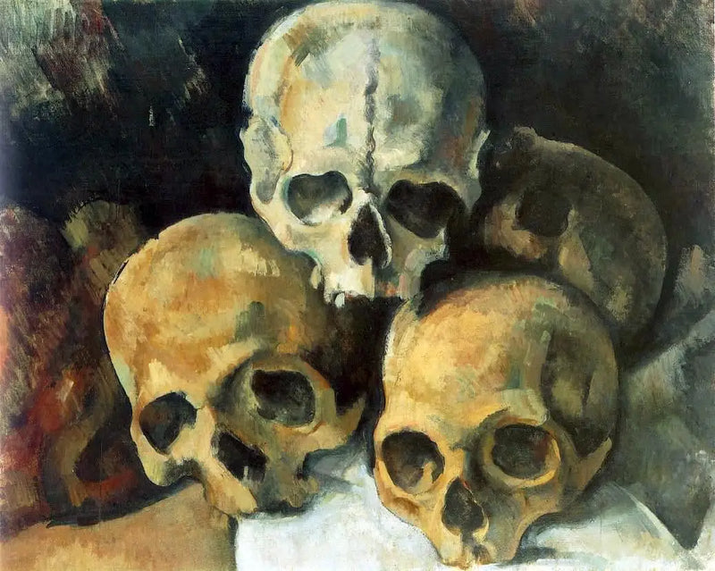 Pyramid av skallar - Paul Cézanne
