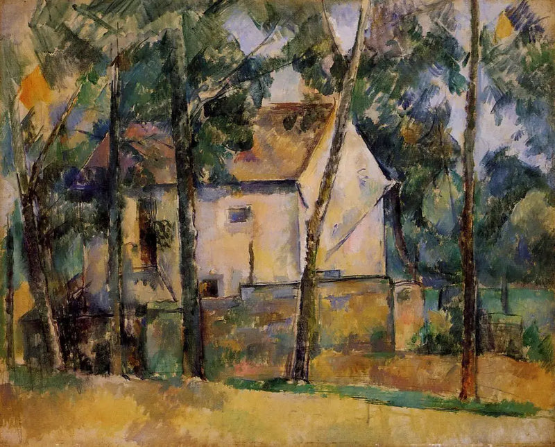 Maison och träd - Paul Cézanne