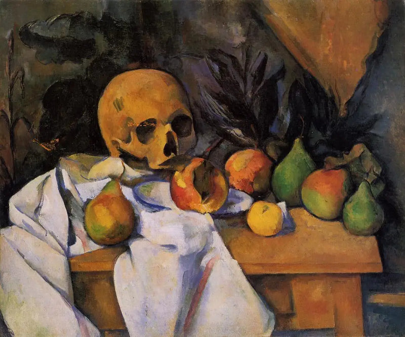 Stilleben med skalle - Paul Cézanne