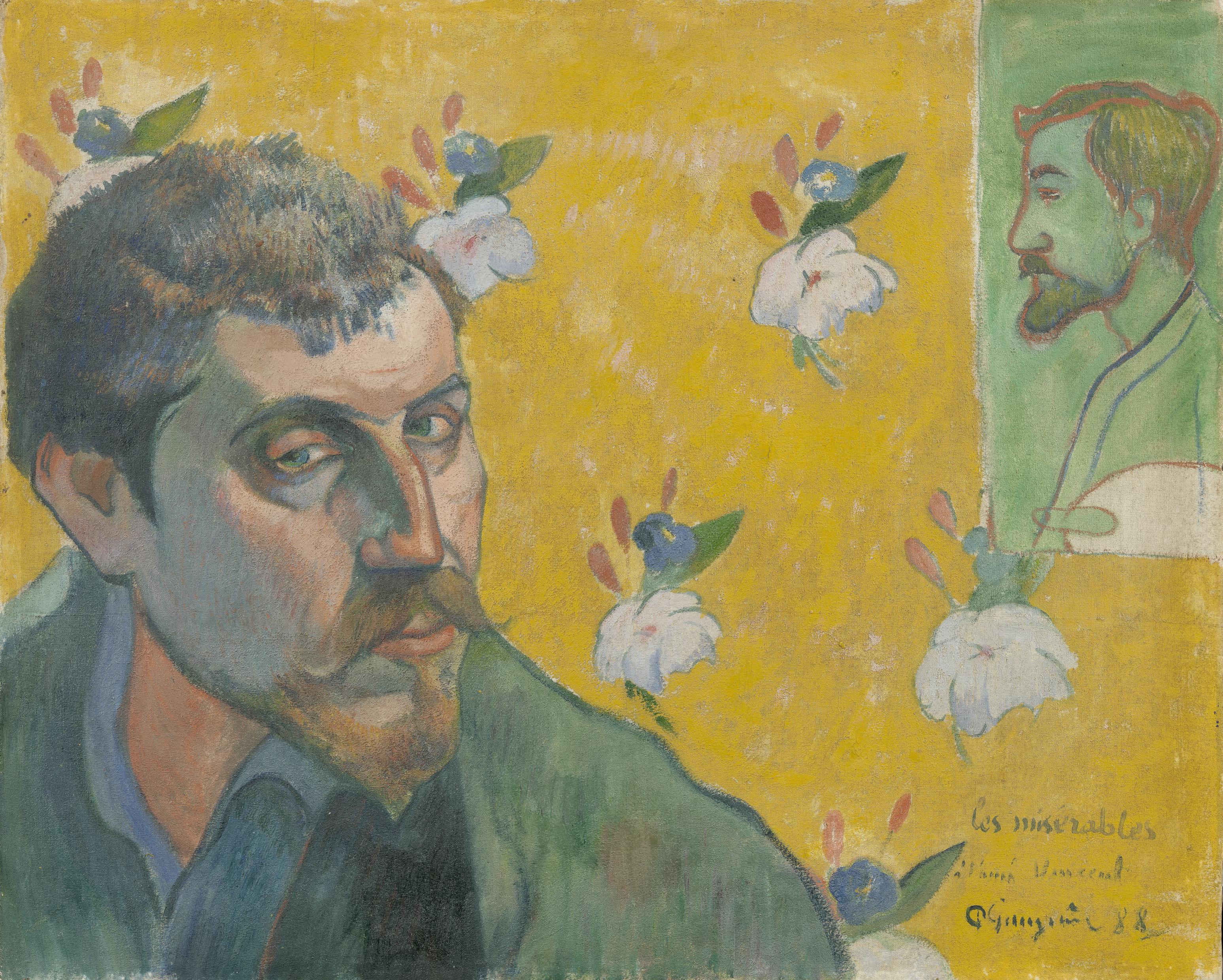 Reproduction du tableau « Autoportrait avec le portrait de Bernard - Paul Gauguin » par Alpha Reproduction en peinture à l’huile
