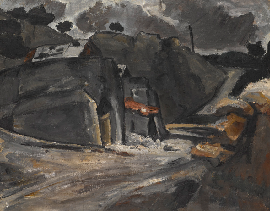 Reproduction du tableau « Paysage provençal (Rochers à l'Estaque) - Paul Cézanne » par Alpha Reproduction en peinture à l’huile