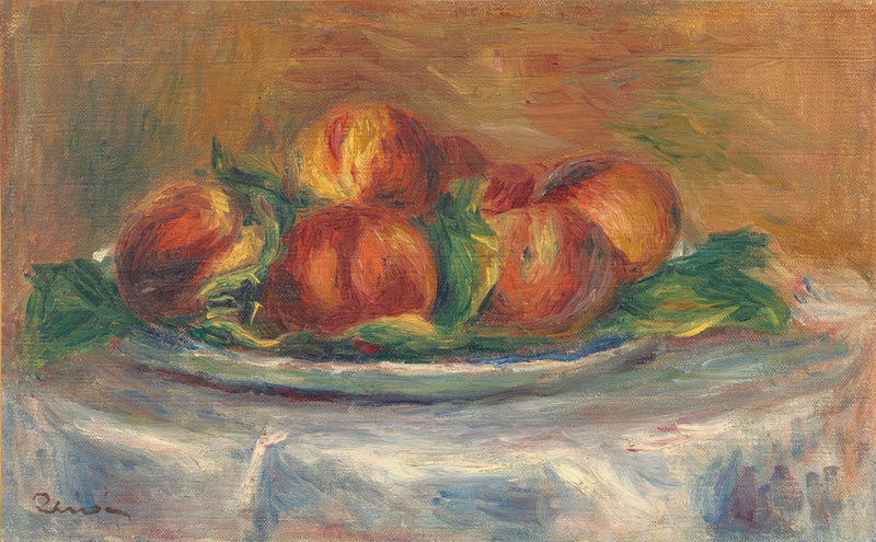 Persikor på en tallrik - Pierre-Auguste Renoir