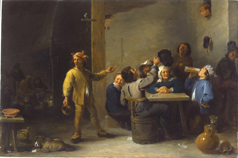 Bönder som firar den tolfte natten - David Teniers den yngre