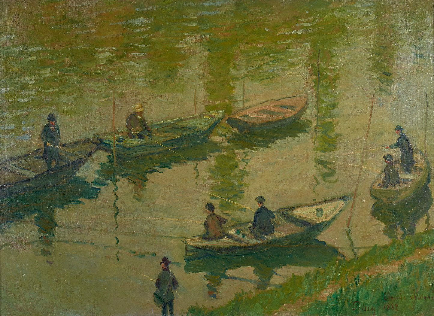 🎣 Fiskare i Seine vid Poissy – Claude Monet (1882)