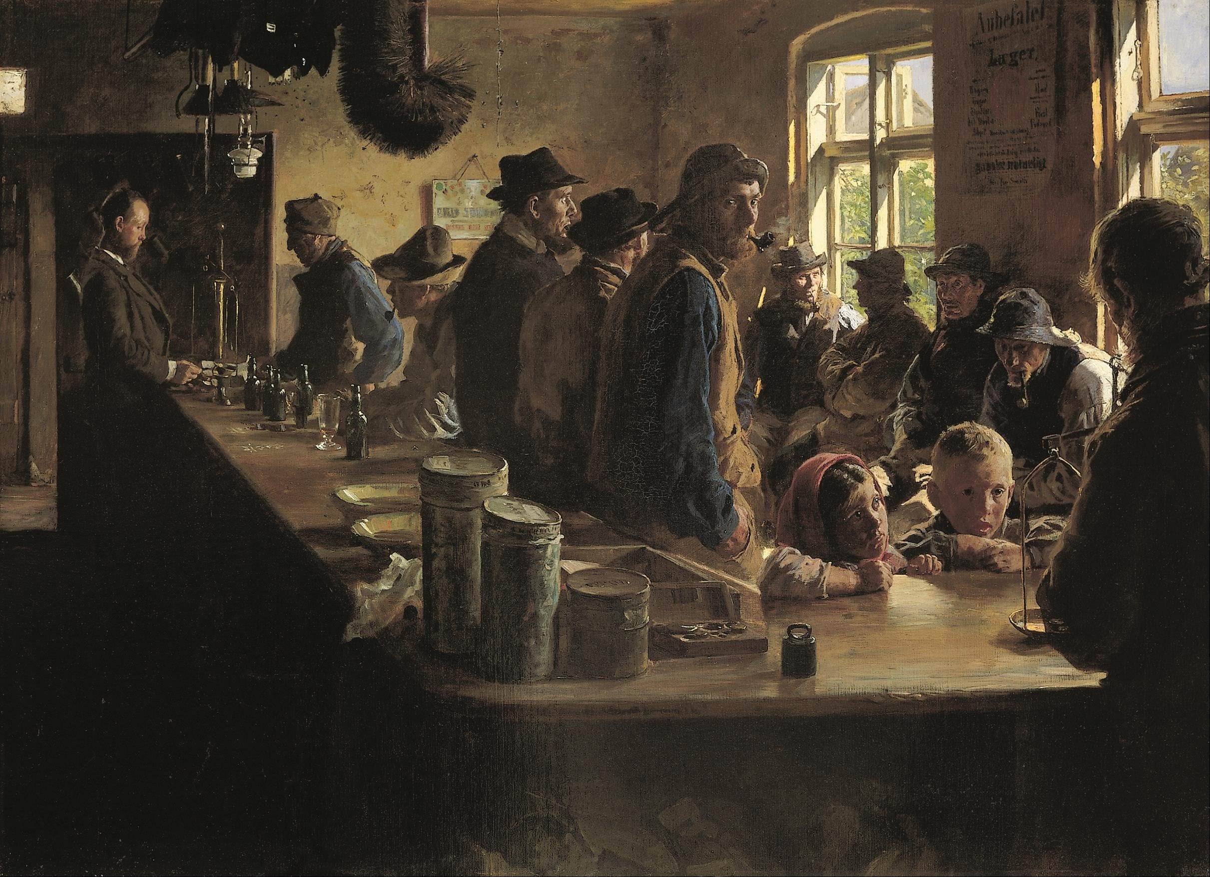 Hos proviantören när det inte finns någon fiske - Peder Severin Krøyer