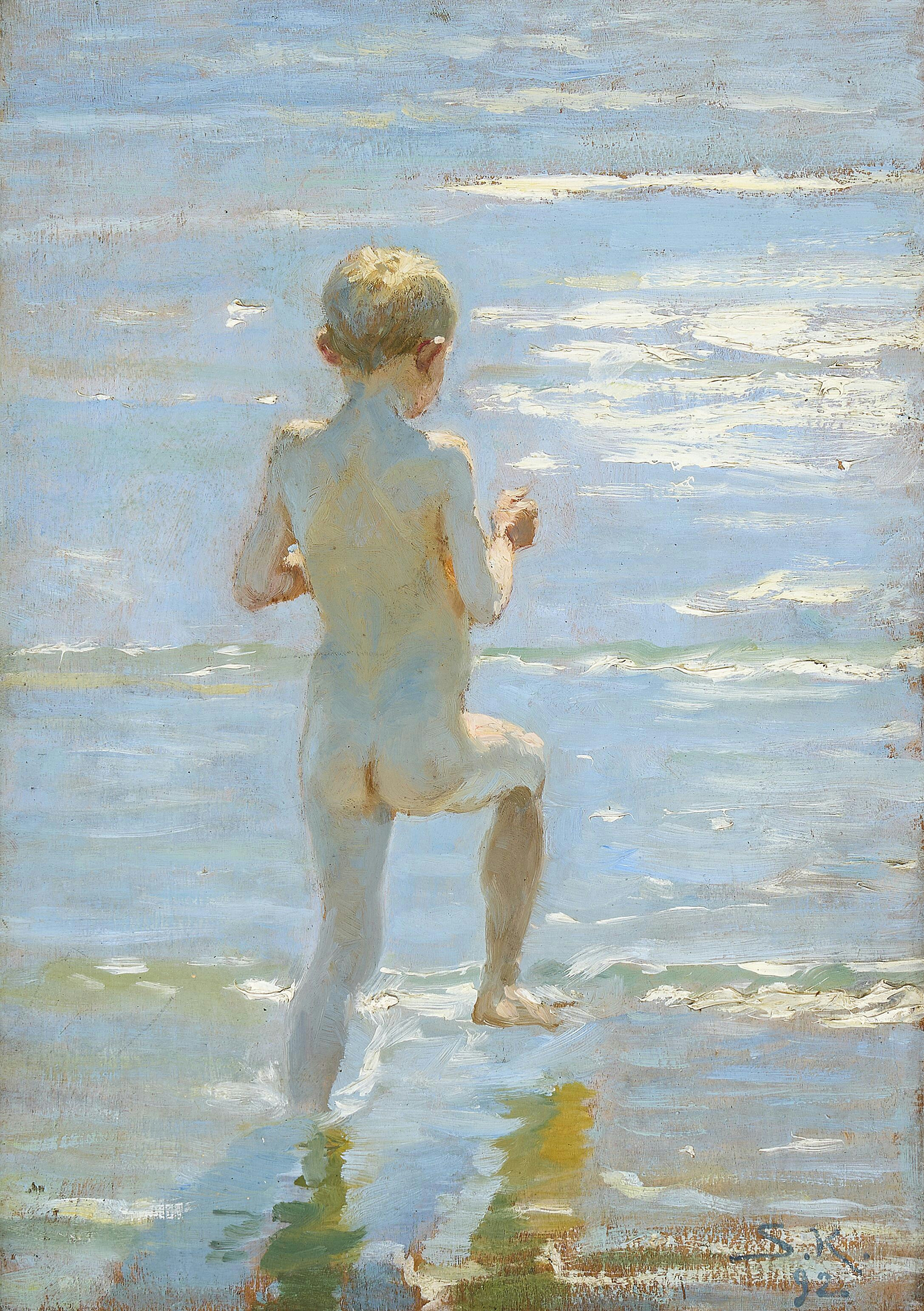 Pojke som badar. - Peder Severin Krøyer