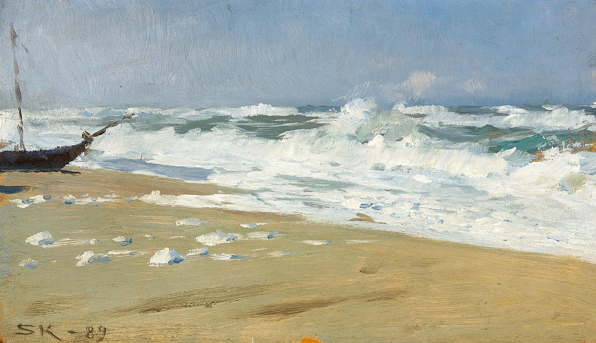 Studie av en strand. - Peder Severin Krøyer