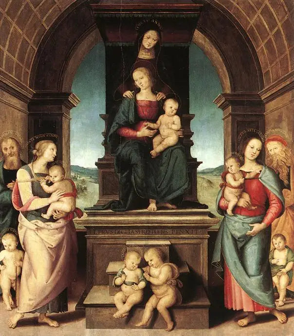 Madonnafamiljen - Pietro Perugino