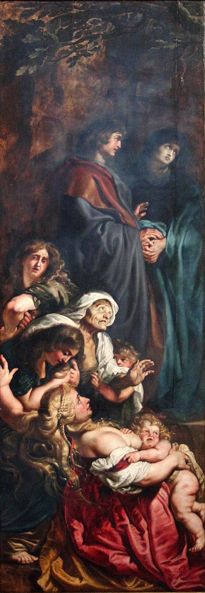 Korsets upphöjelse (vänstra panelen) - Peter Paul Rubens