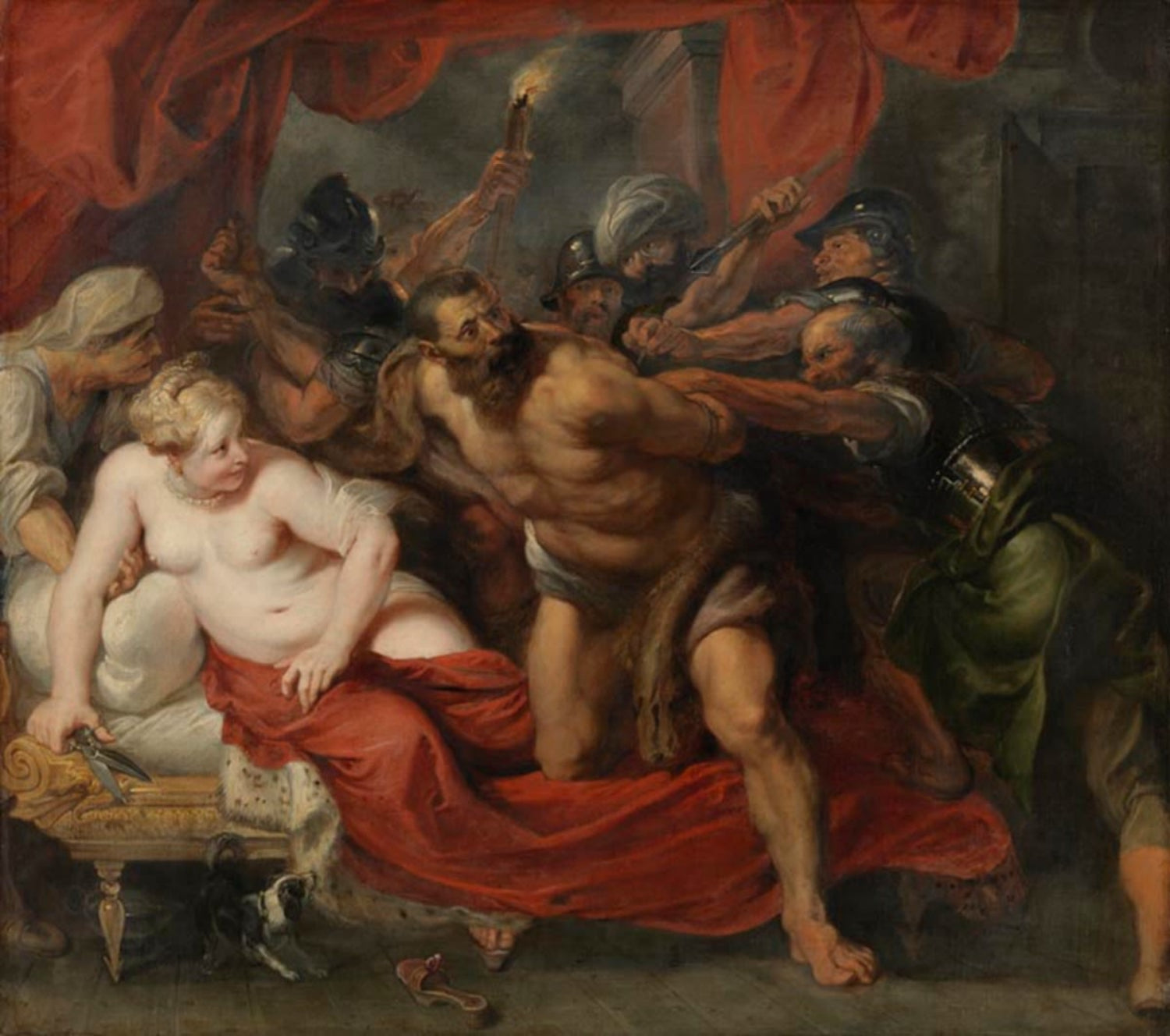 Samsons fångst (Domarna 16:19-21), cirka 1620 - Peter Paul Rubens